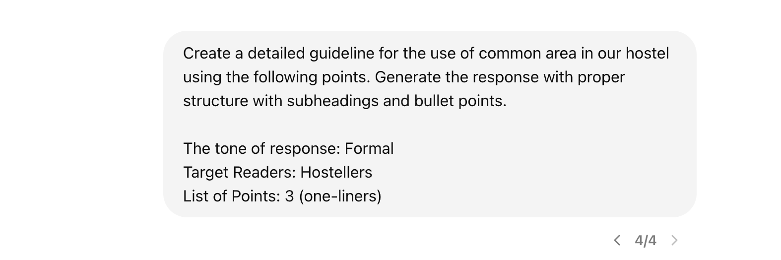 Specify Content for More Detailed Responses
